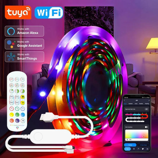 LED Strip Lights Control Color Changing Room Decoration 100ft