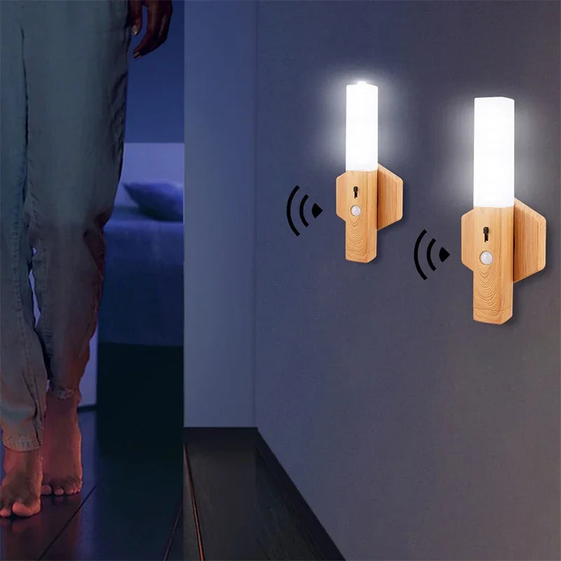 New Lamps Lamp With Motion Sensor Intelligent Human Body Induction Night Light For Home Leds Lighting Wall Small Lights Bedroom