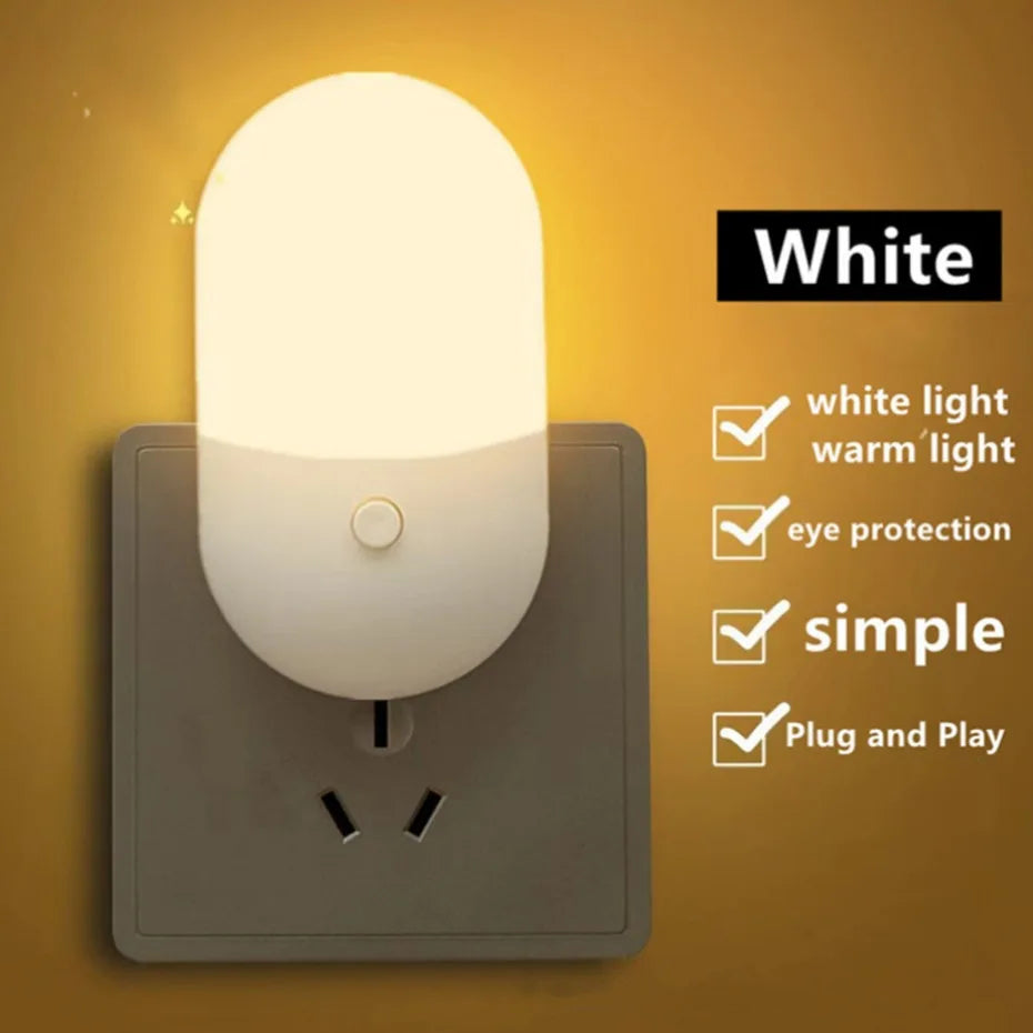 UooKzz Bedside Lamp Night light EU US Plug LED Night Light AC220V Bedroom Lamp Gift for Children Cute Night Lamp For Corridor WC