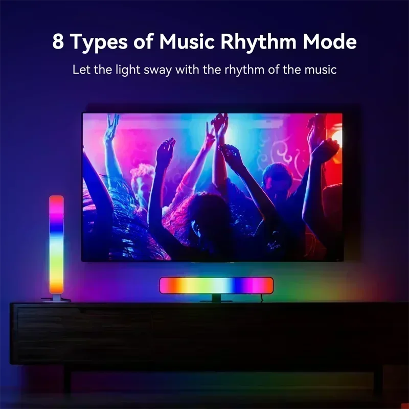 Xiaomi RGB Night Light Music Rhythm Lights Bar USB LED Table Lamp Remote Control Setup Gaming Room Decoration Christmas Gift